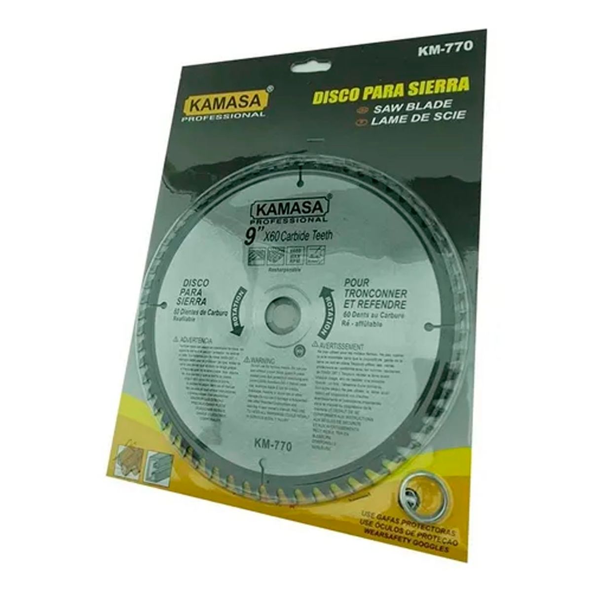 KAMASA - Disco Sierra Circular 9 Pulgadas 60 Dientes Kamasa