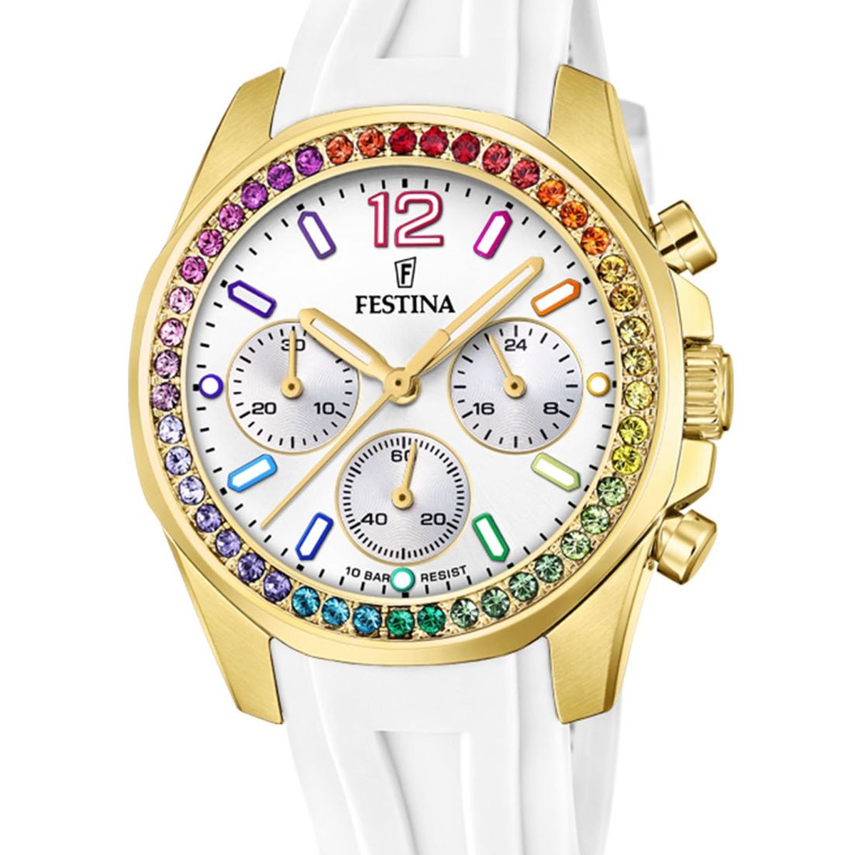 FESTINA - Reloj F20650/2 Festina Blanco Mujer Boyfriend Collection