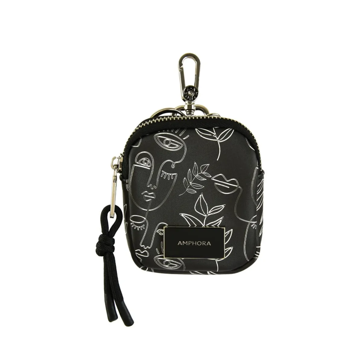 AMPHORA - Hanging monedero picasso negro