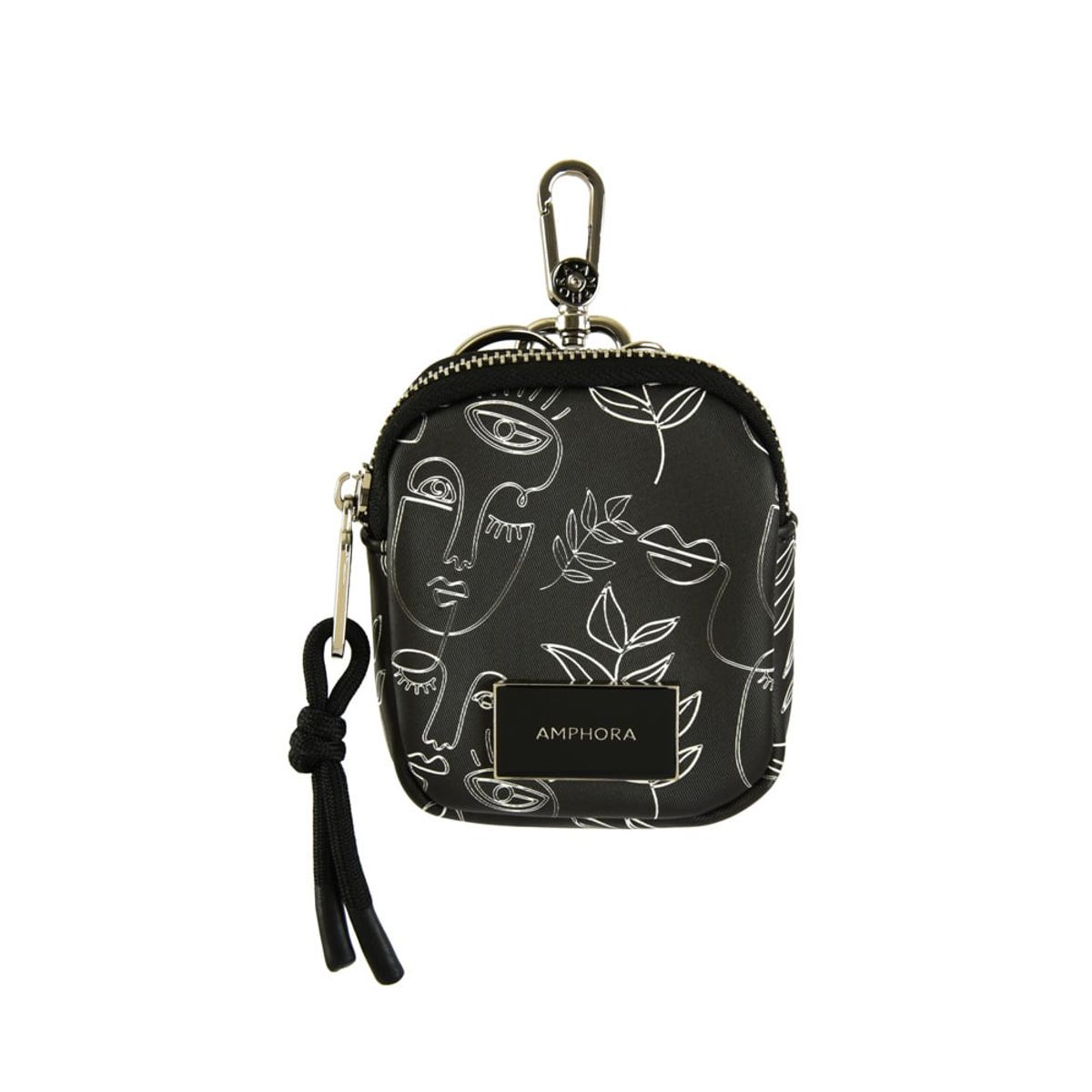 AMPHORA - Hanging monedero picasso negro