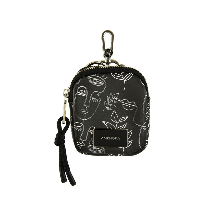 AMPHORA - Hanging monedero picasso negro
