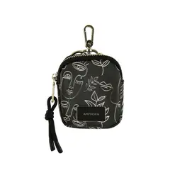 AMPHORA - Hanging monedero picasso negro