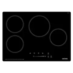 GRONER - Encimera Vitrocerámica Gröner Touch Black 4Q