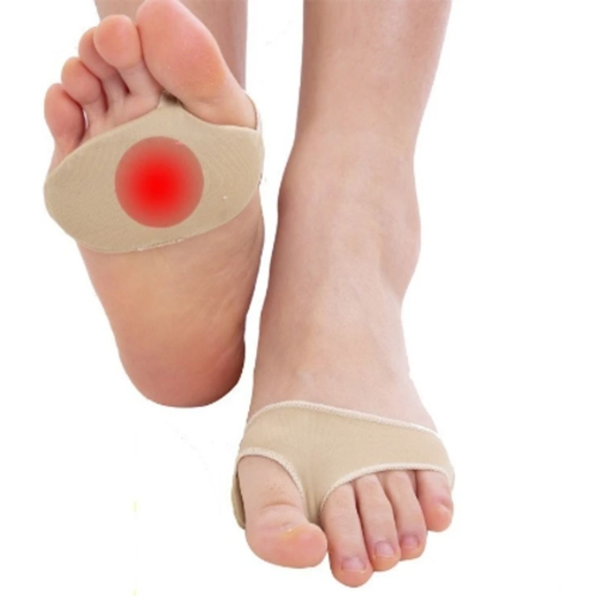 GENERICO - Par Protector Pies De Tela Para Metatarso Con Gel