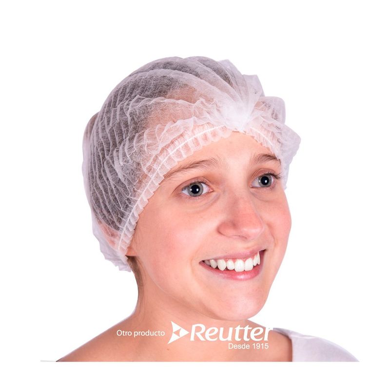 GENERICO - Gorro Clip Cofias Plisadas Desechables Doble Elástico X 100