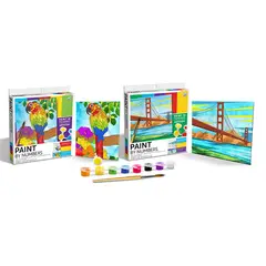 GENERICO - Lienzo para Pintar por Números Anker Set 8 Colores