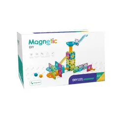 MAGNETICS - Bloques Magnéticos con Toboganes 64 Piezas