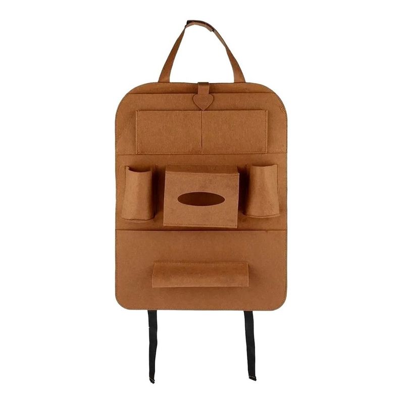 GENERICO - Bolso Organizador Multifunción Asiento Trasero De Auto Marrón