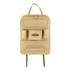 GENERICO - Bolso Organizador Multifunción Asiento Trasero De Auto Beige