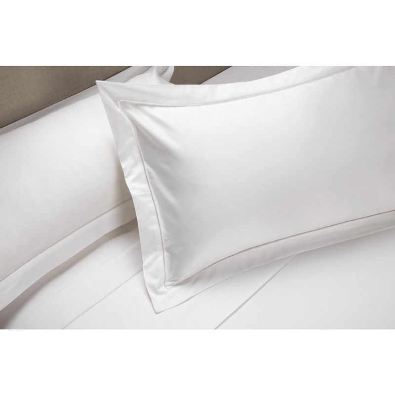 ROSEN - Sábana Rosen 500 Hilos Algodón Lisa Blanca 2 Plazas