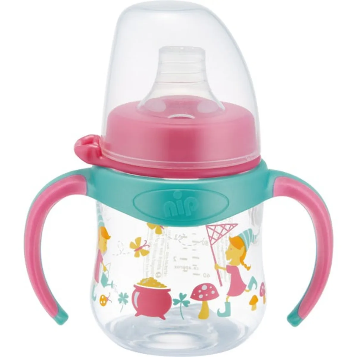 NIP - Jarro con mango Duende 150 ml Fucsia ACTIFLEX® válvula anticólicos NIP