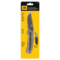 CAT - CUCHILLO FIJO 980013 PUNTA FIJA CURVA - Plateado