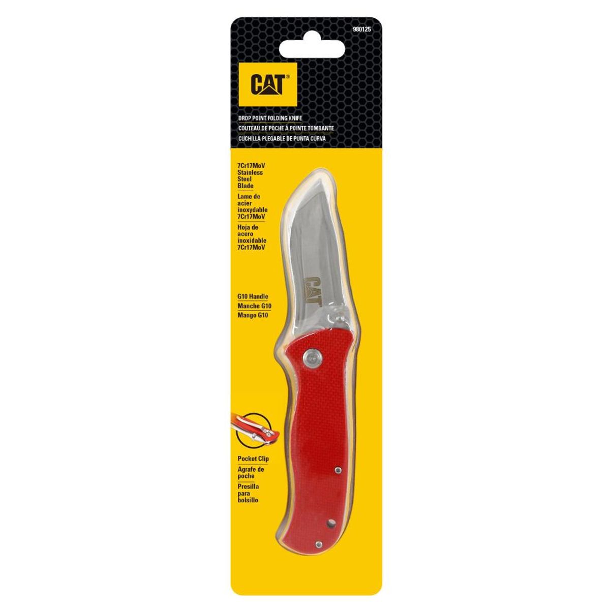 CAT - Cuchillo Navaja Plegable Caterpillar 980125 Punta Curva