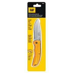 CAT - Cuchillo Navaja Plegable Caterpillar 980006 Curva/Dentada