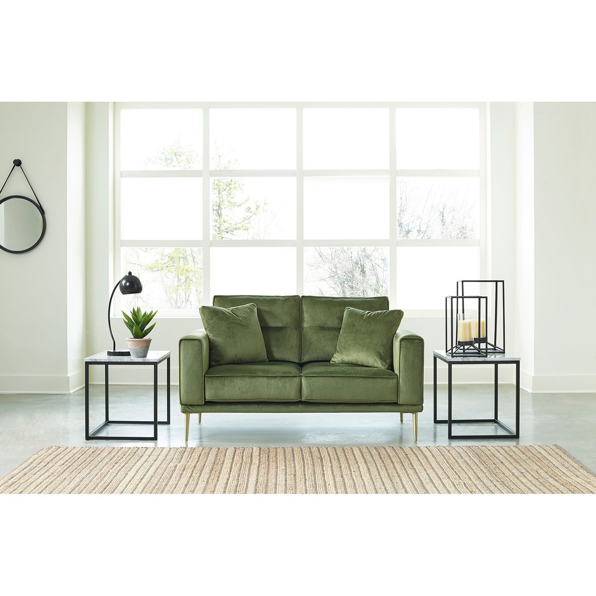 ASHLEY - Sofá 2 cuerpos Macleary moss