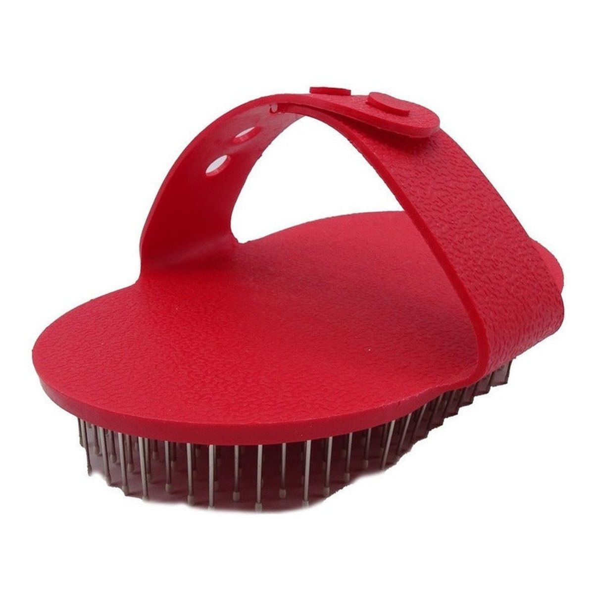 GENERICO - Cepillo Cerdas Metalizadas De Mano Para Mascota - Blanco - 17986-ROJO-1