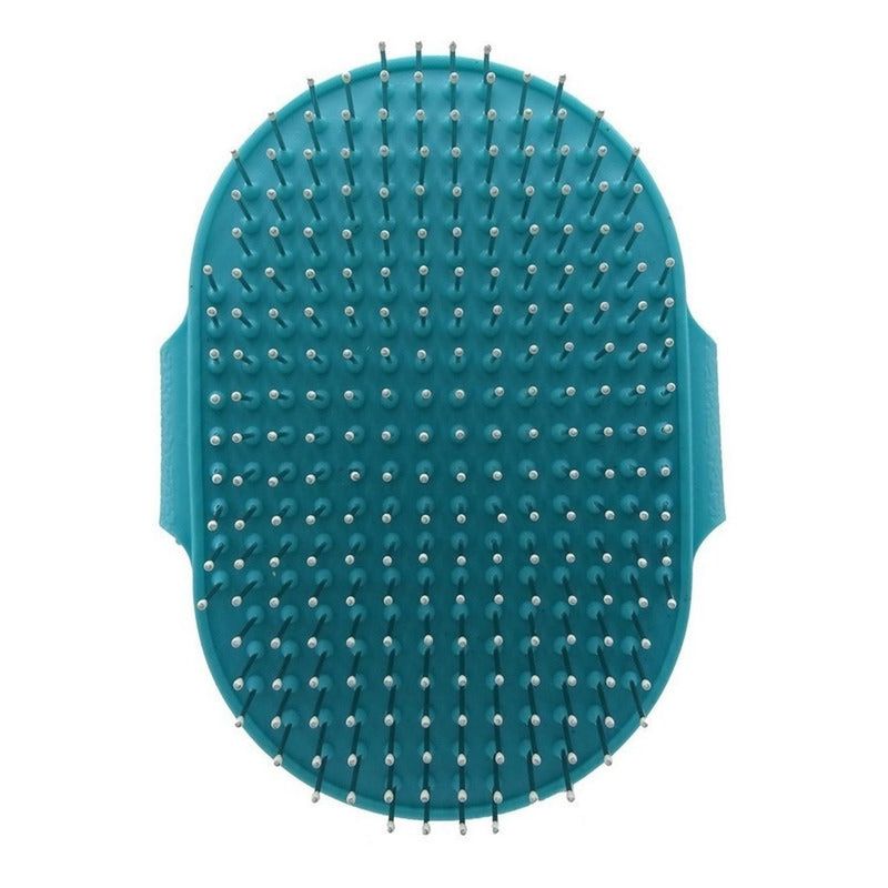 GENERICO - Cepillo Cerdas Metalizadas De Mano Para Mascota - Blanco - 17986-VERDE-1