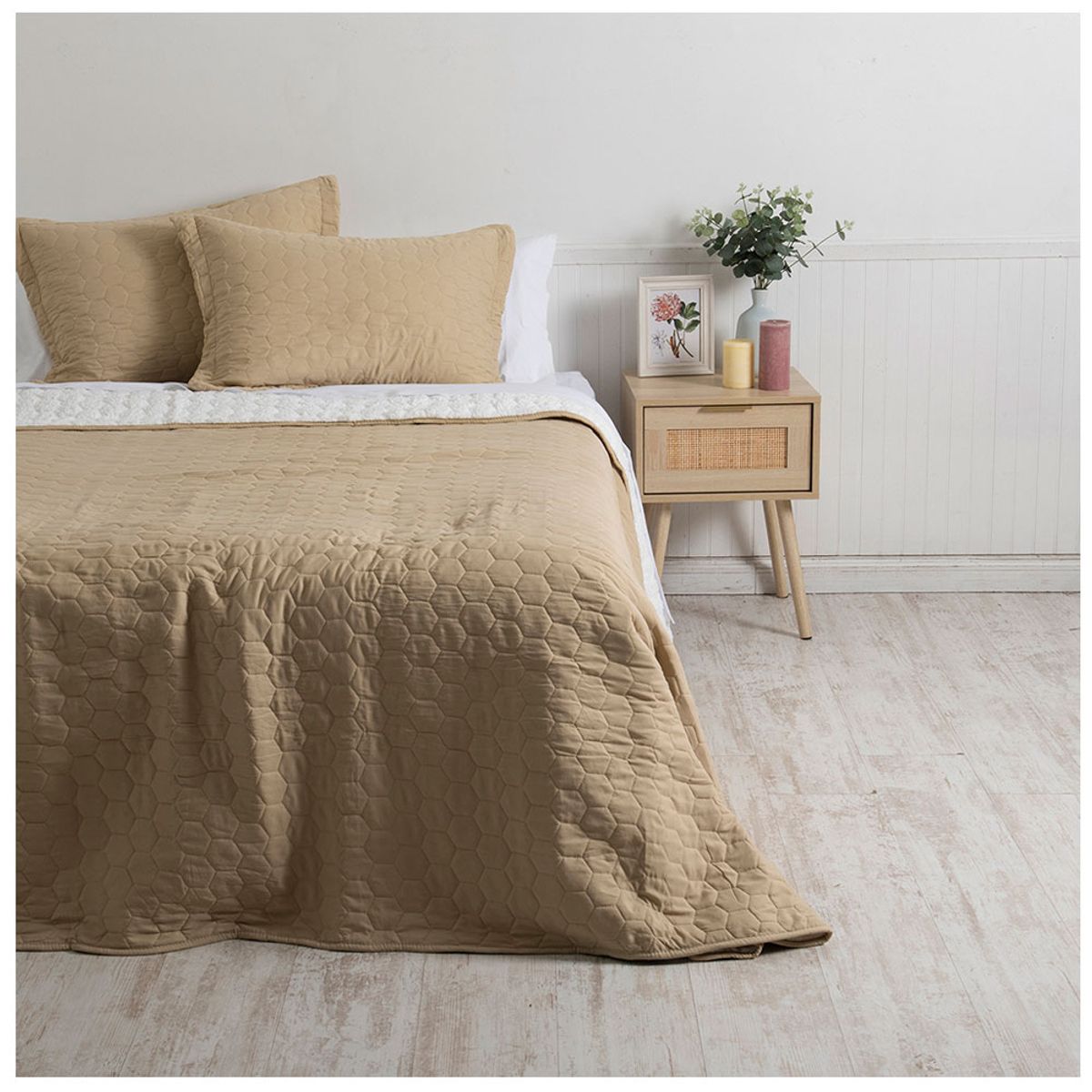 MASHINI - Quilt Sherpa King Beige