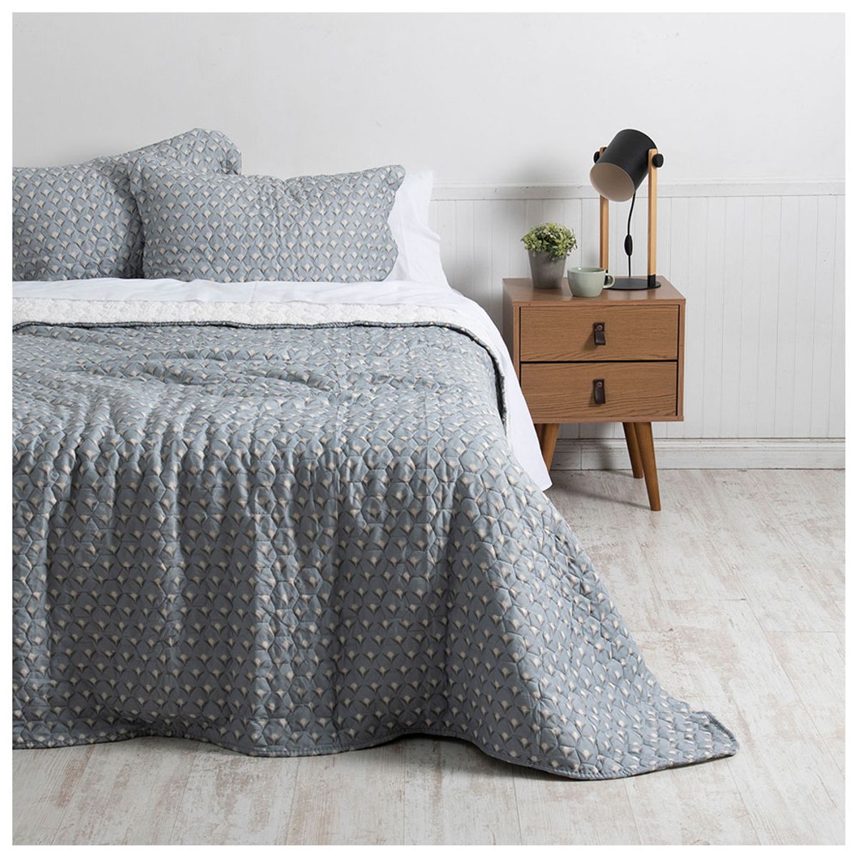 MASHINI - Quilt Sherpa Est. Super King Granito