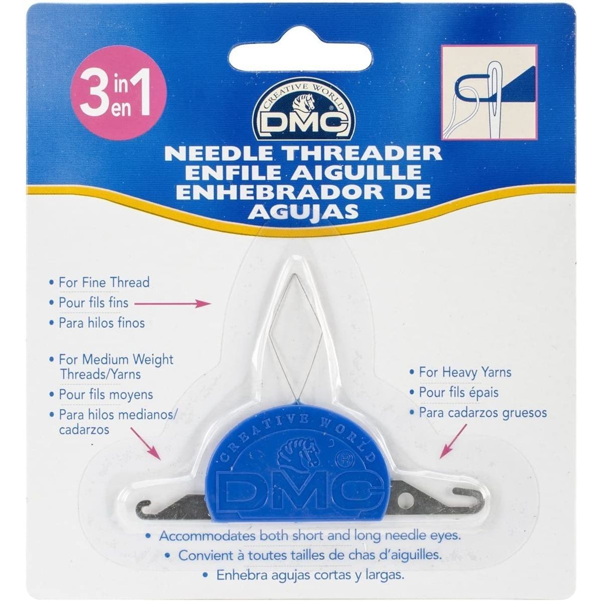 DMC - DMC Enhebrador de agujas 3 en 1 universal 6112/6