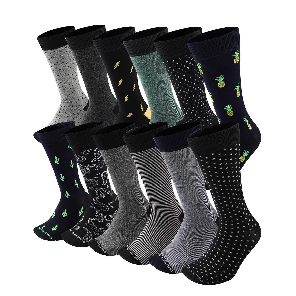GIOVACCHINO - Pack de 12 Calcetines Algodón Hombre