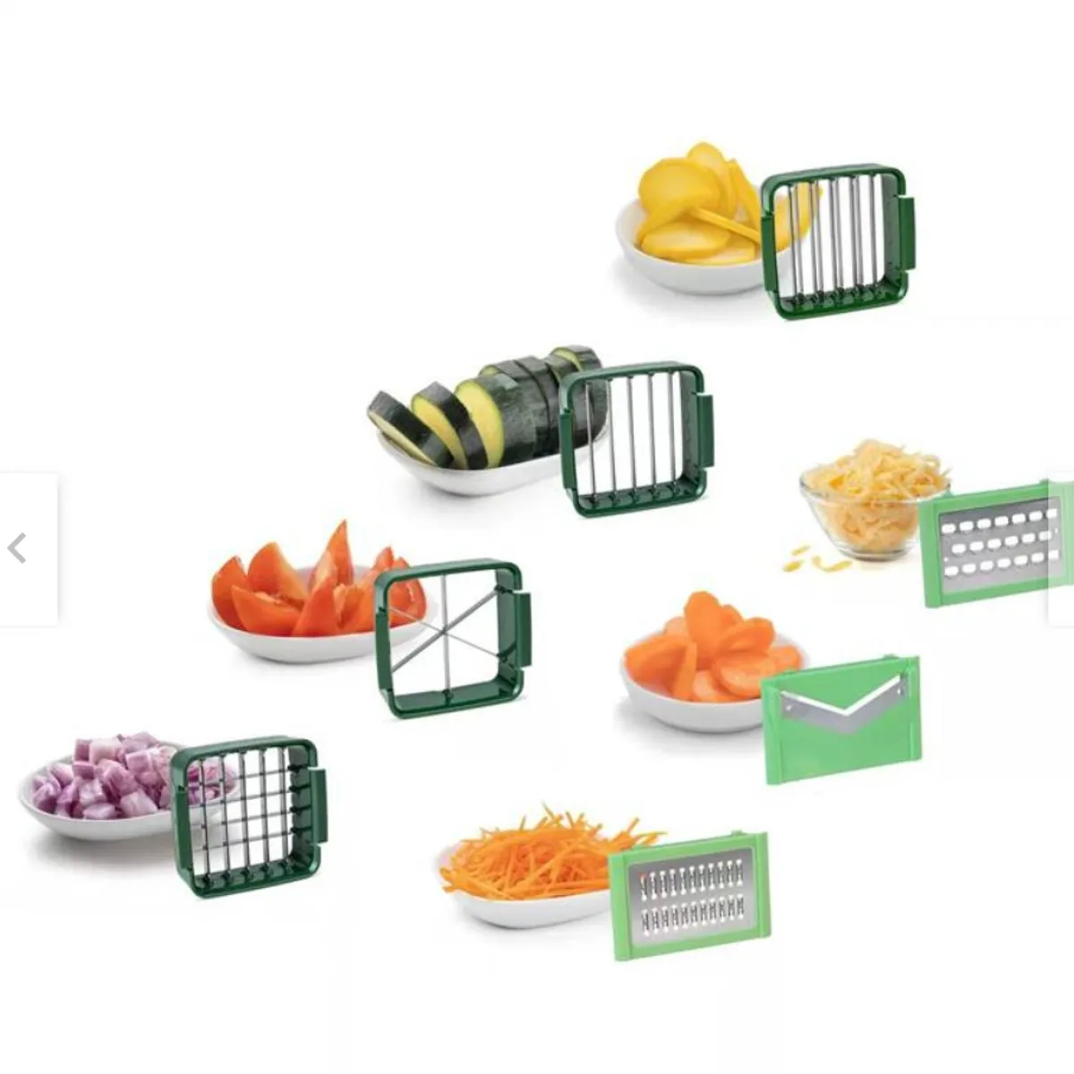GENERICO - Cortador Picador De Verduras 8 En 1 Nicer Dicer Quick Professional