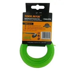 GENERICO - Hilo Nylon P/ Orilladora Para Pasto 1.5mm X 24 Mts Toolmak