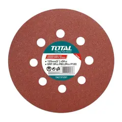 TOTAL TOOLS - 5 Disco Lija Para Pulir 125mm Velcro Grano Variado Total