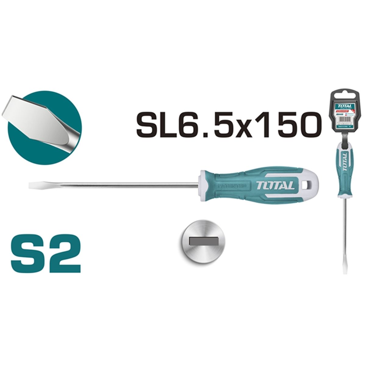 TOTAL TOOLS - Destornillador Paleta S2 Sl65 150mm Total Tht266150