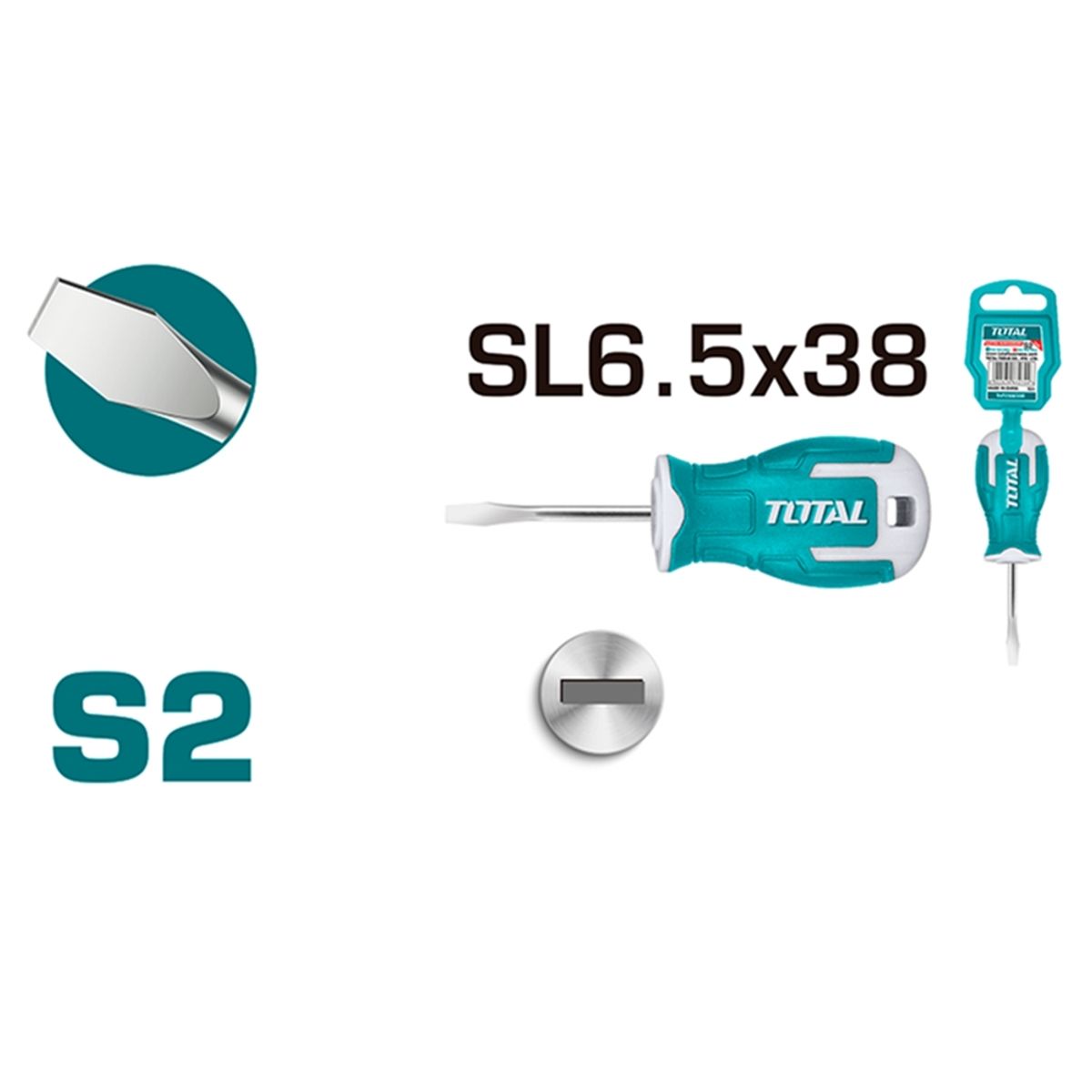 TOTAL TOOLS - Destornillador Paleta S2 Sl65 38mm Total Tht266038