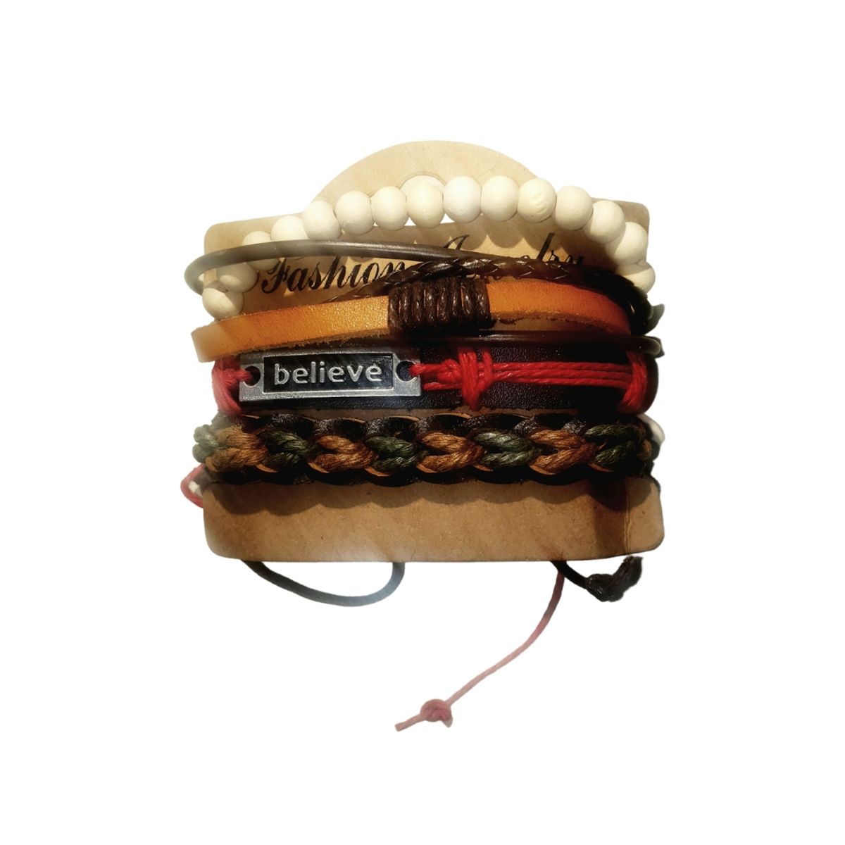 GENERICO - Conjunto Pulseras De Cuero Hombre Bieleve Vintage Ajustable