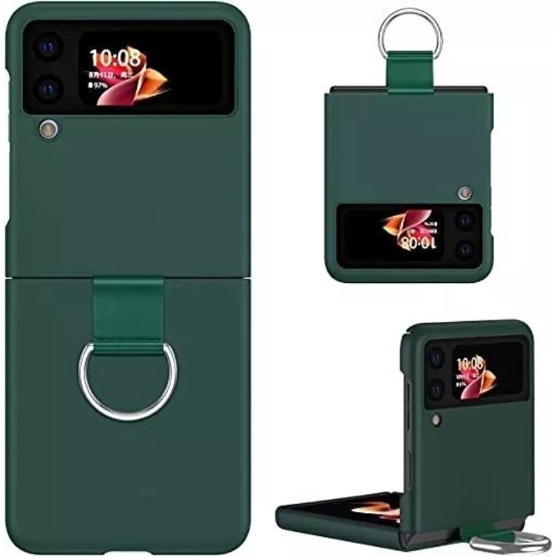 KUANGYE - Carcasa Con Anillo Para Samsung Galaxy Z Flip 3 Tpu Rigido Favorito