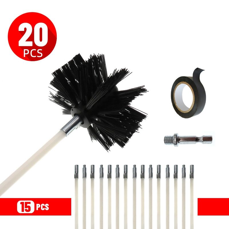 KUANGYE - Kit Limpieza Chimenea Combustión Lenta Cubre 6 Mts De Cañón