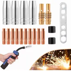 KUANGYE - 19 Puntas De Contacto De Soldadura Mig/mag 0,8 Mm M6 Boquill