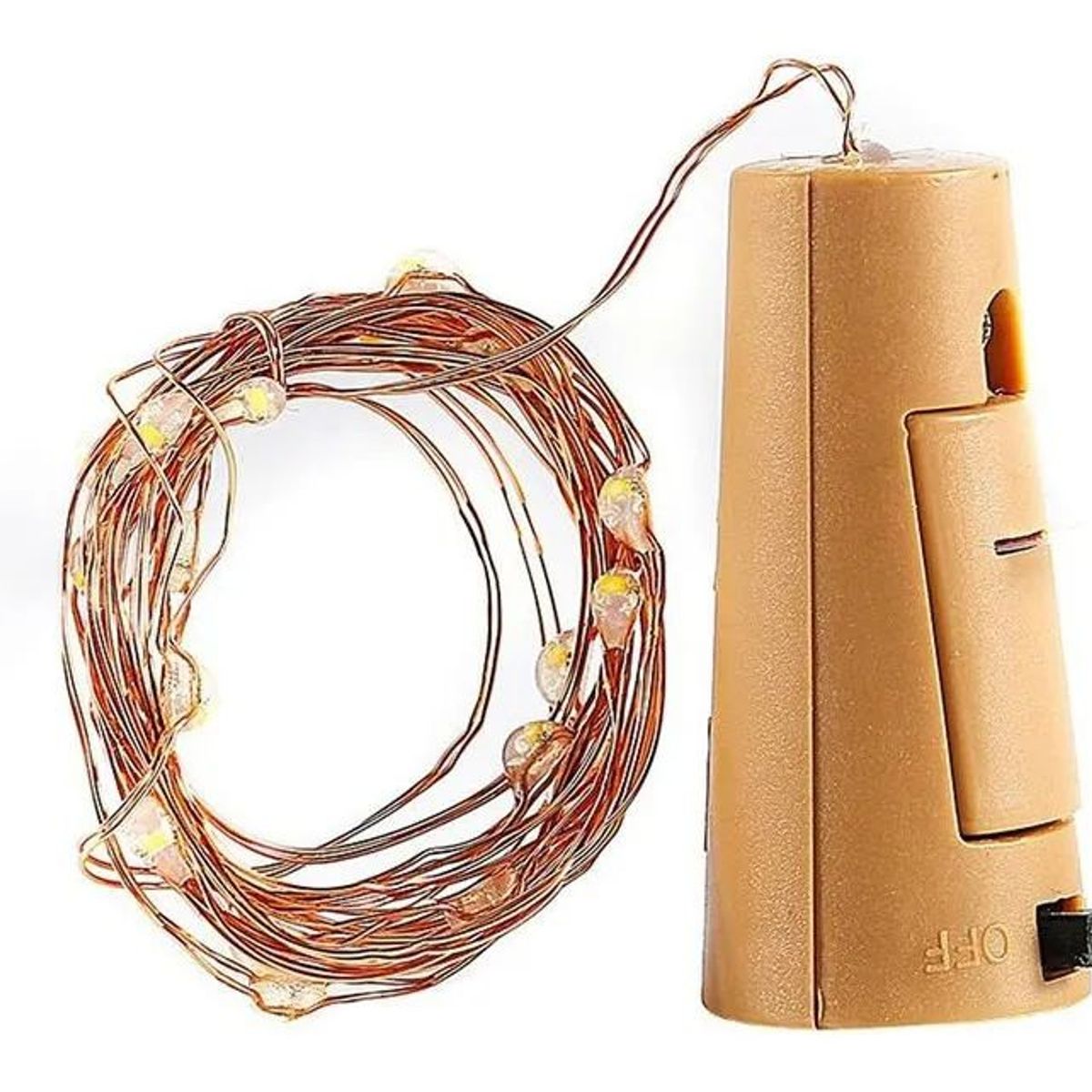 KUANGYE - Pack 20 Luces Led Con Corcho Para Botella Decoración