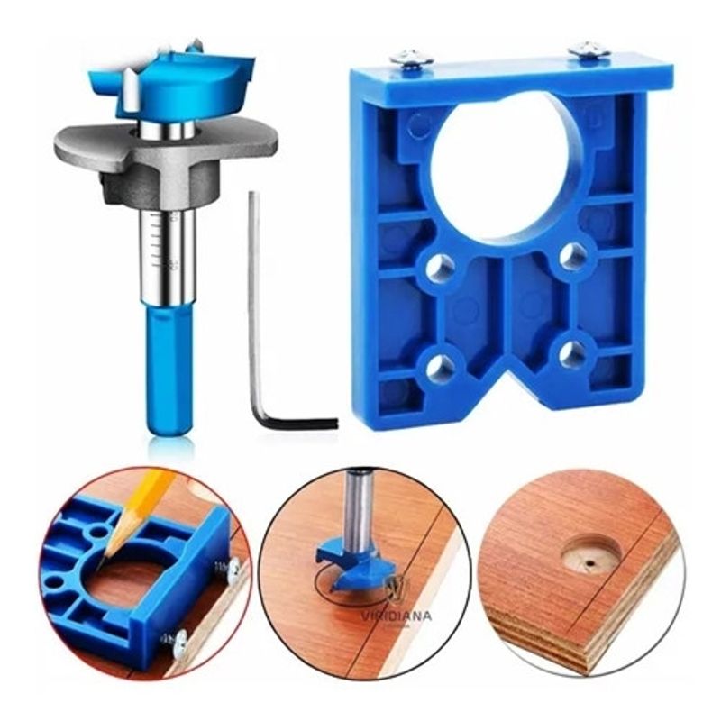 KUANGYE - Guía De Perforación De Bisagra Para Taladros De Madera Y Abr