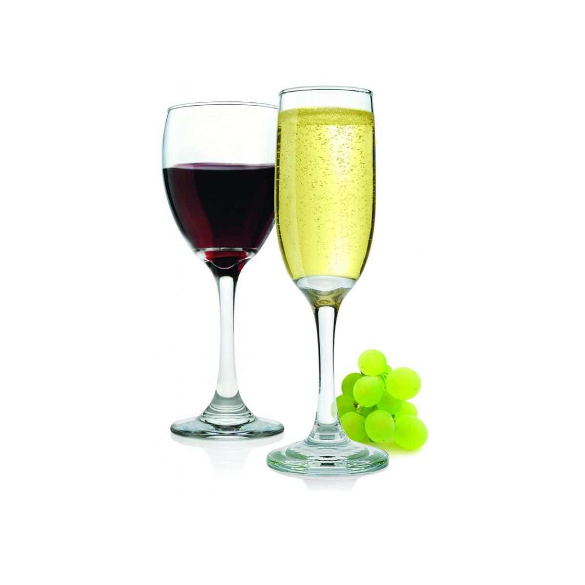 CRISTAR - Pack 6 Copas de Vino más 6 Copas de Champán Versalles