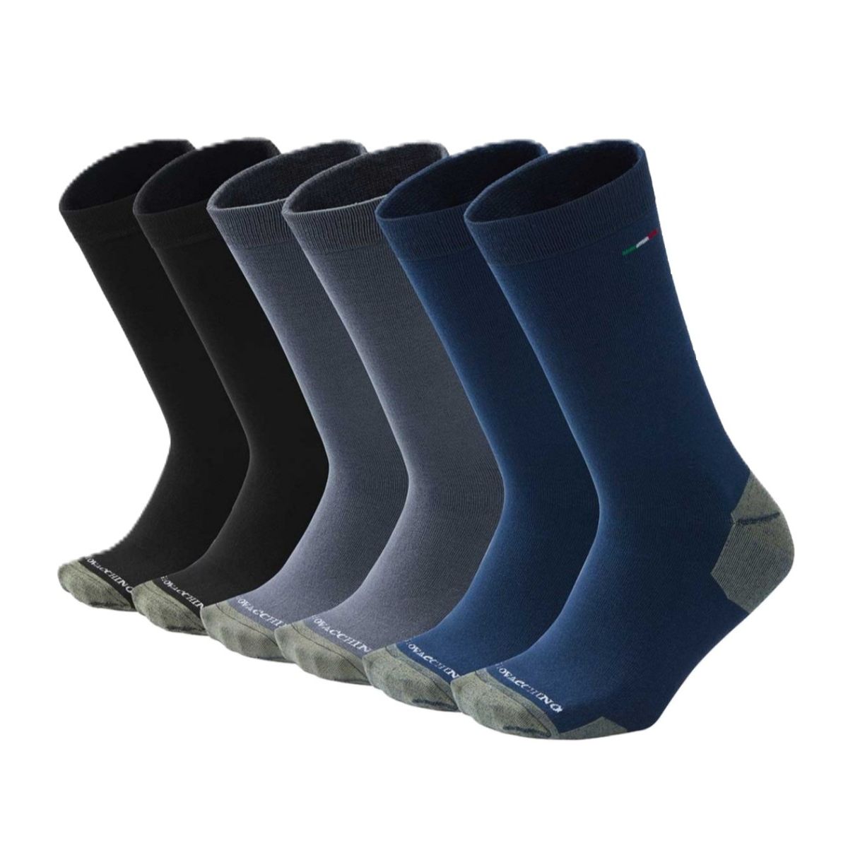 GIOVACCHINO - Calcetines Bambú con Fibra de Cobre Hombre Pack 6