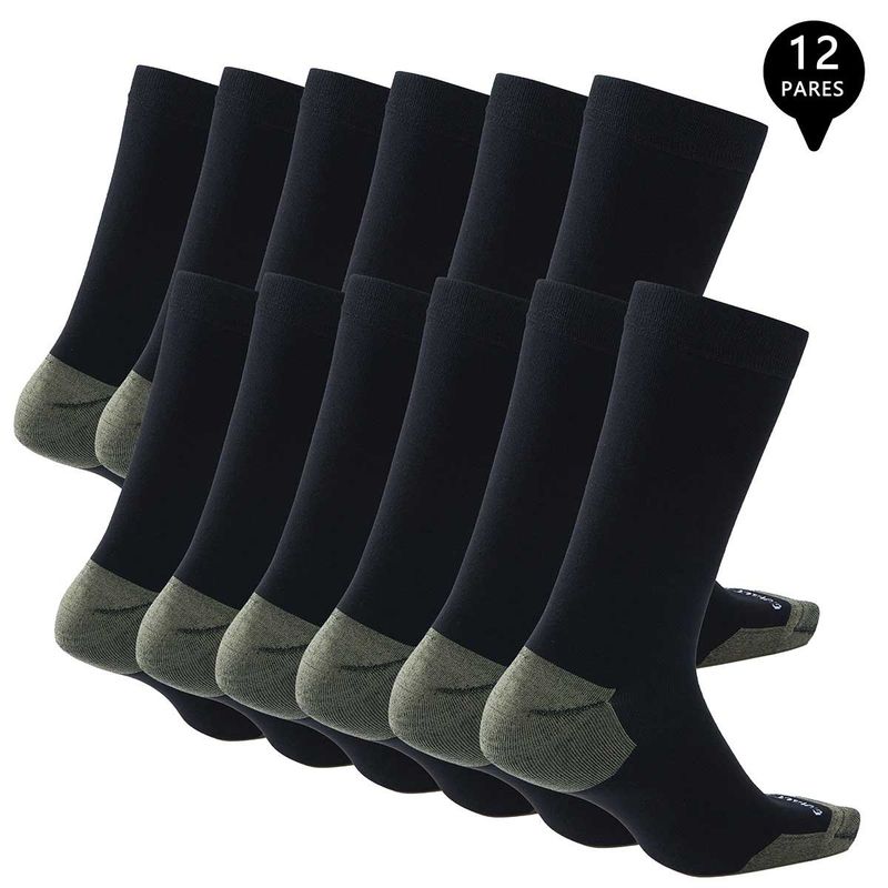 GIOVACCHINO - Pack de 12 Calcetines Bambú con Fibra de Cobre Hombre