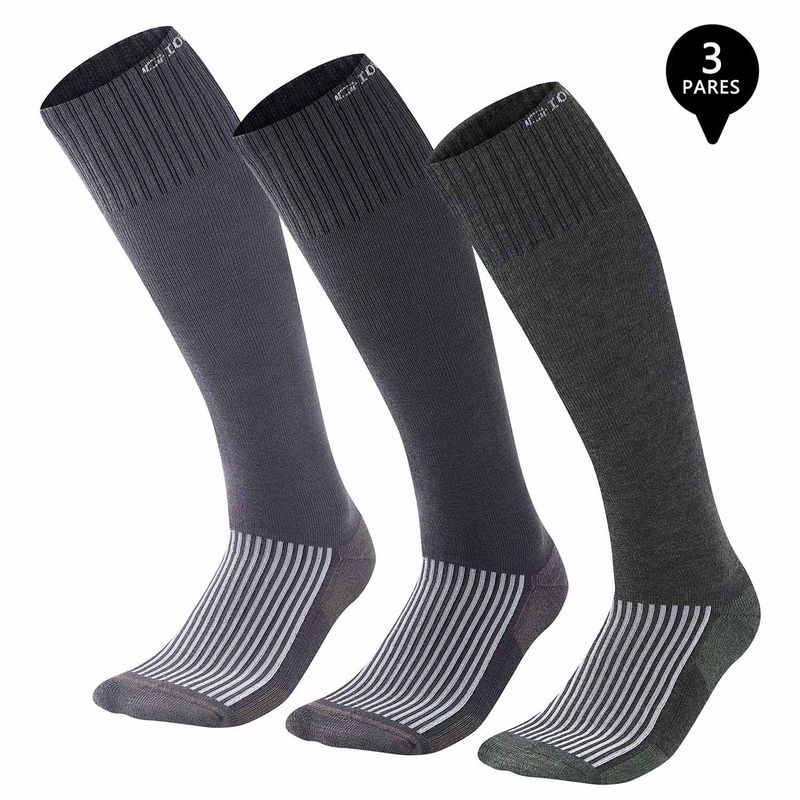 GIOVACCHINO - Pack de 3 Calcetines Compresion Bambú con Fibra de Cobre Hombre