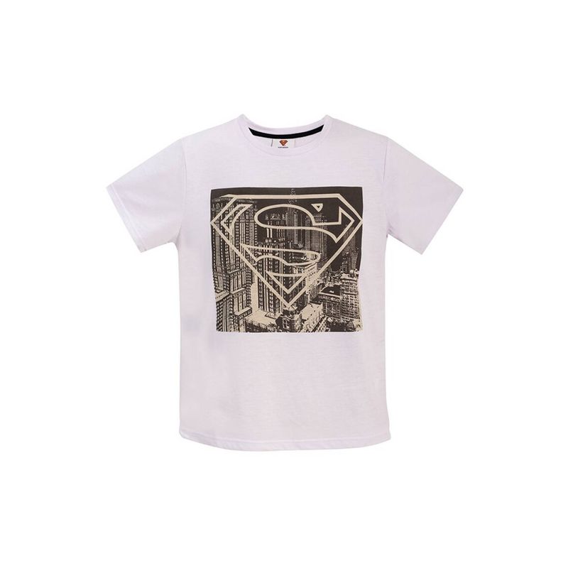 DC COMICS - Polera Niño Metropolis Superman Blanco Dc Comics