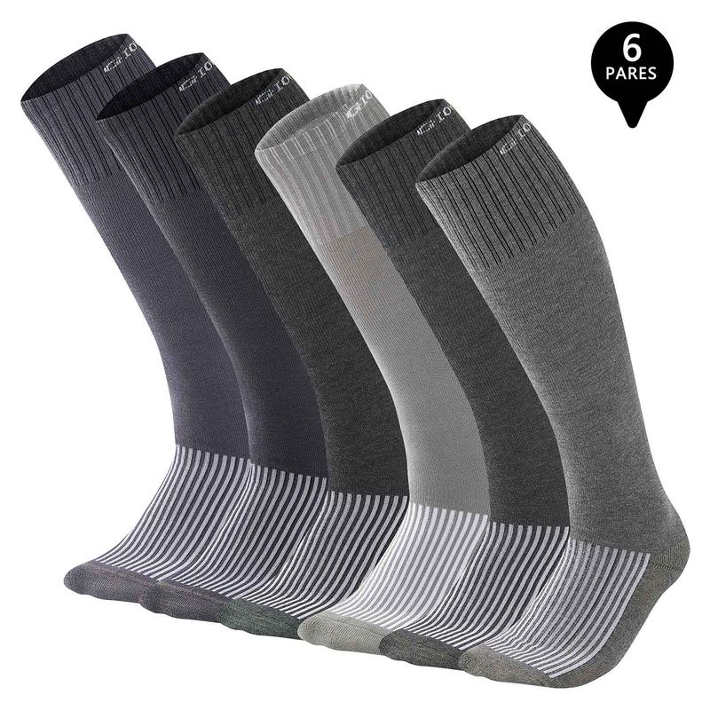 GIOVACCHINO - Pack de 6 Calcetines Compresion Bambú Fibra Cobre Hombre