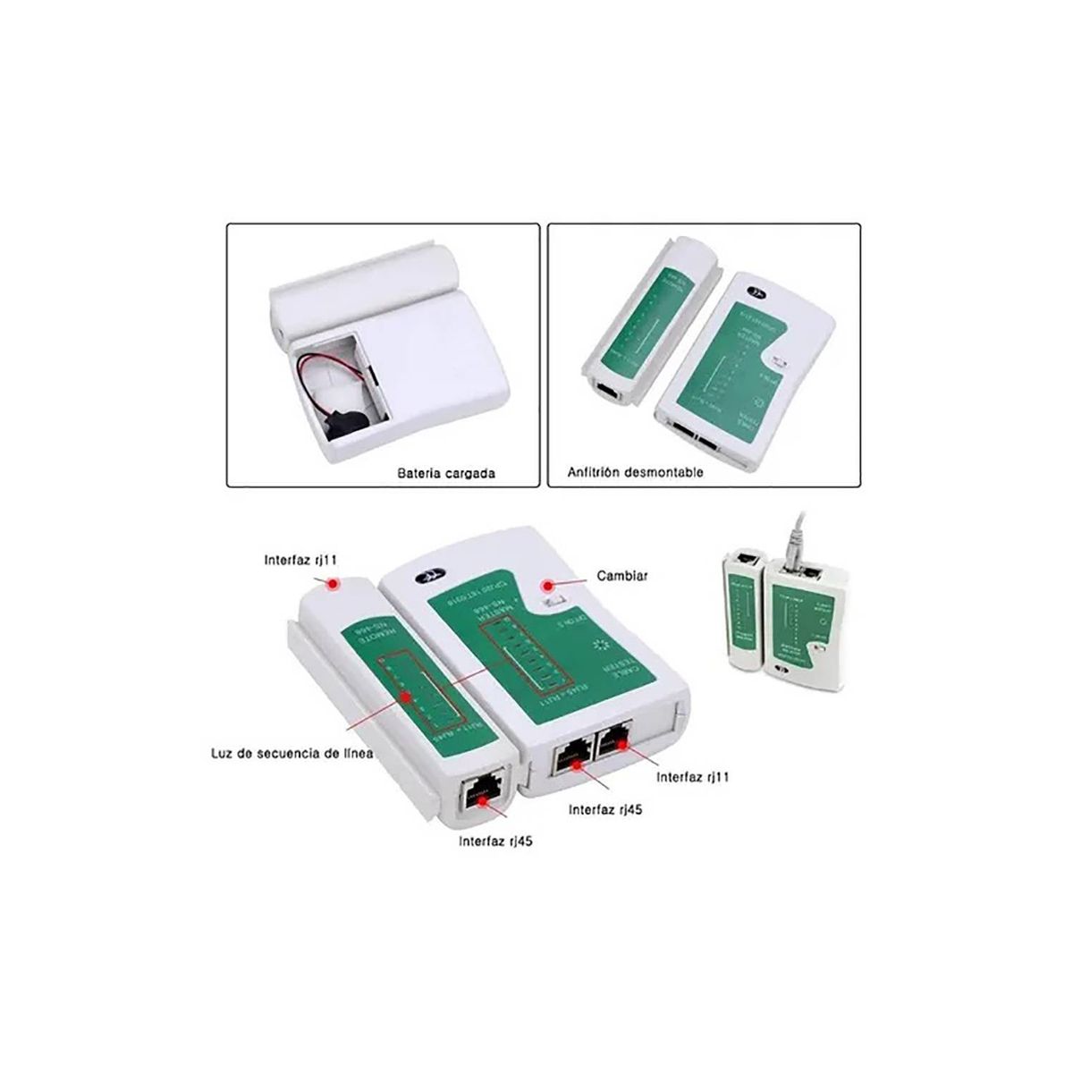 DM - KIT DE 8 HERRAMIENTAS PARA REDES LAN UTP BOLSO