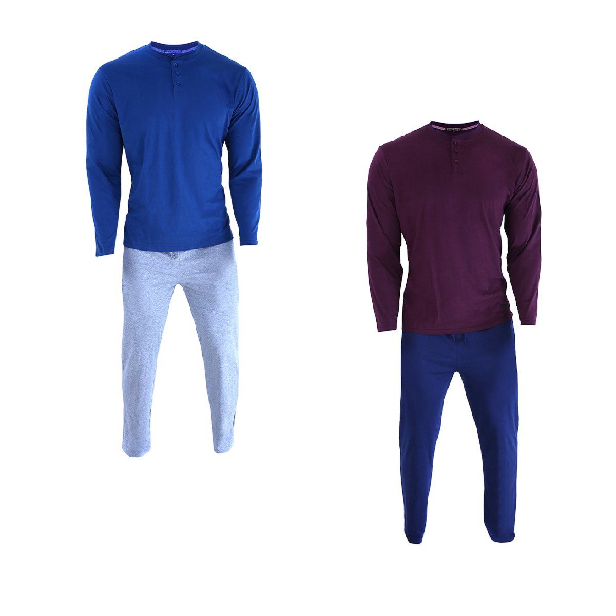 GIOVACCHINO - Pack de 2 Pijama Manga Larga Algodón Hombre