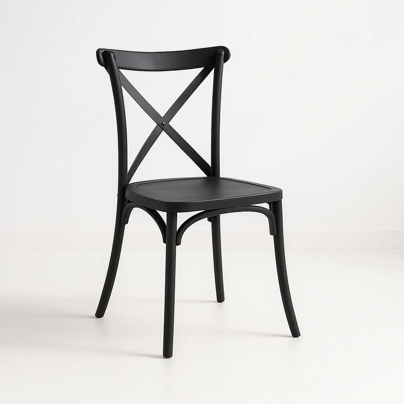 KLIK - Silla Crossback Danubio de Terraza Exterior o Comedor - Negra