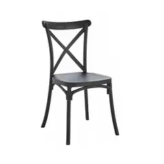 KLIK - Silla Crossback Danubio de Terraza Exterior o Comedor - Negra