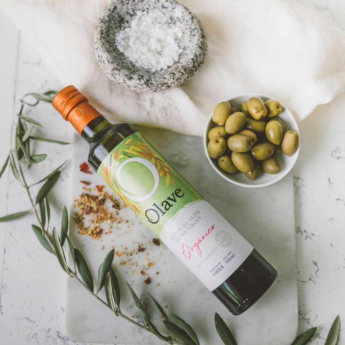 OLAVE - Aceite de Oliva extra virgen Olave Organico 4 x 500 ml