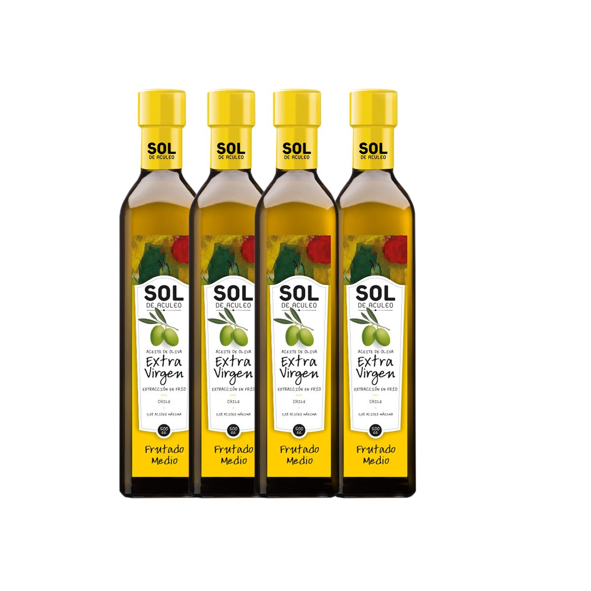 SOL DE ACULEO - Aceite de Oliva extra virgen Sol de Aculeo Blend 4 x 500 ml