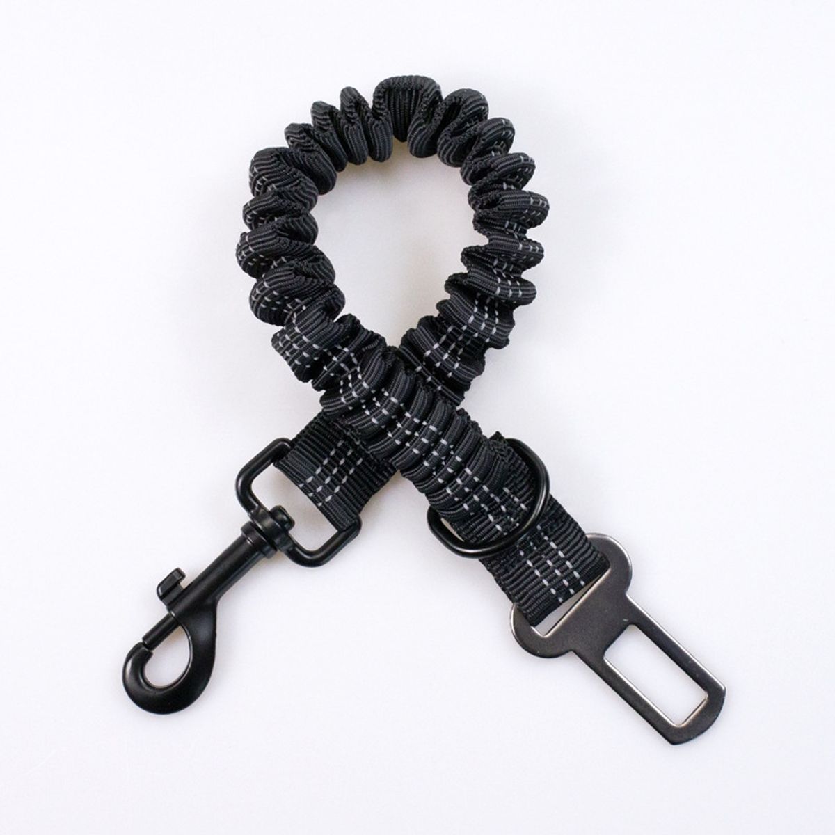 GENERICO - Cinturon de Seguridad Anti tirones para Perros y Gatos Negro