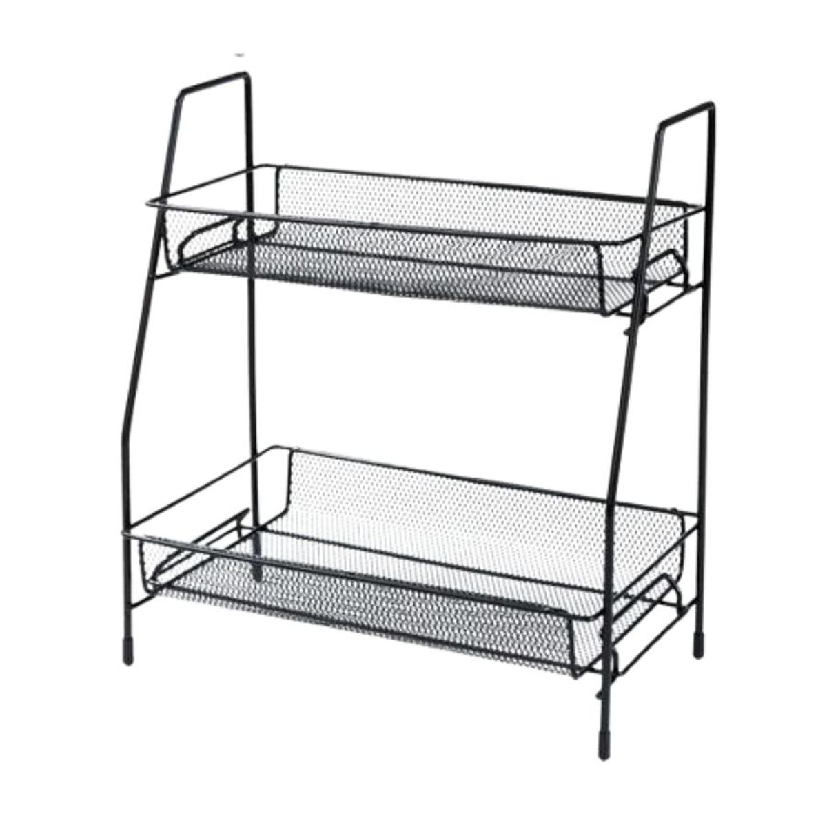 GENERICO - Estante Organizador de Metal para Baños Cocina Soporte Negro